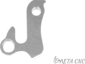 Держатель заднего переключателя "петух" Meta №10 фрезерованный (серебристый)