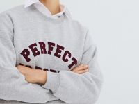 Свитшот с принтом, Серый