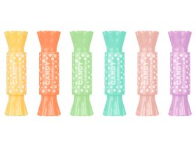 Набор текстовыделителей двусторонних MESHU "Candy", 6 цв., пастельные цвета, 2/4мм, ПВХ бокс с европ