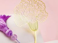 Закладка для книг с кисточкой "Китайская гвоздика" (латунь, нейлон)