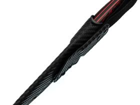 Шкуросъёмный нож Стрела, сталь Elmax, рукоять карбон, черно-красный