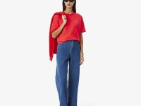 Женская Футболка Lacoste Loose Fit из мягкого хлопка