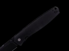 Складной нож Dr.Tech W4194TB, сталь D2, рукоять титан, черный