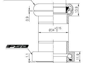 Рулевая колонка FSA Mallet TH-872 1"1/8  экстремальная gnn (черный)