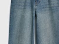 Широкие джинсы с высокой посадкой, Синий