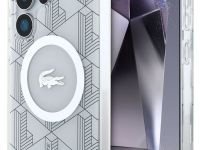 Чехол Lacoste Silver Croc MagSafe для Galaxy S25 Ultra бежевый