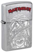 Зажигалка ZIPPO Iron Maiden с покрытием Street Chrome, латунь/сталь, серебристая
