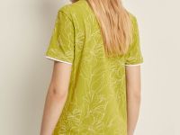 Поло приталенного силуэта с цветочным принтом