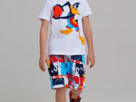 Комплект трикотажный для мальчиков: фуфайка (футболка), шорты