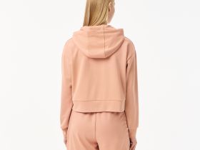 Женская короткая толстовка Lacoste с капюшоном