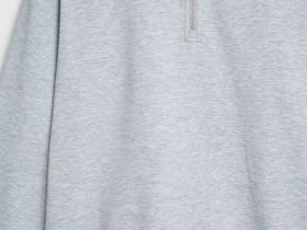 Свитшот с воротником-стойкой на молнии, Серый