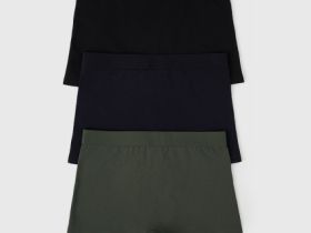 Трусы-боксеры для мальчиков, 3 шт., Черный