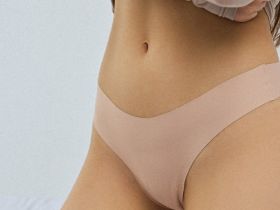 Бесшовные трусы-бразилиана, 2 шт., Бежевый