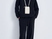 Толстовка с контрастной отделкой и воротником-стойкой