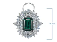 Серьги из белого золота с изумрудами э4767сг04210406