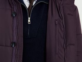 Полупальто утепленное с воротником-стойкой