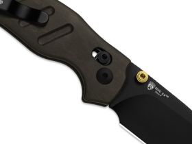 Складной нож Kizer C01C 2.9 CD, сталь Nitro-V, рукоять Richlite, коричневый/черный