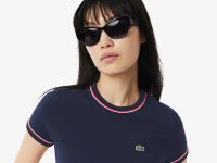 Женская хлопковая футболка Lacoste