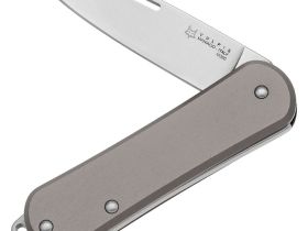 Складной нож Fox Vulpis, сталь M390, рукоять титан, серый