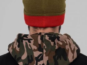 Шапка Remington Tight Knit Brown/Red — двусторонняя, шерсть, до -20°C
