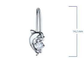 Серьги из серебра с бриллиантами э0601сг06210503