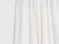 Широкие брюки изо льна, Белый