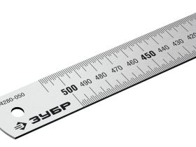 Линейка нержавеющая усиленная ЗУБР Про-50, длина 0,50 м