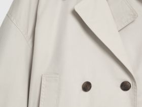 Укороченный тренч, Бежевый