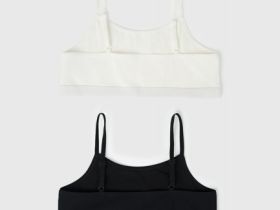 Топ для девочек, 2 шт., Черный