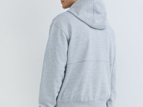 Базовое худи с карманом-кенгуру, Серый