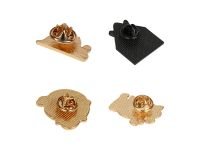 Набор металлических значков MESHU "Cute animals", эмаль, 4 шт