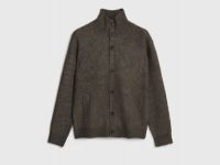 Кардиган с содержанием шерсти, Коричневый