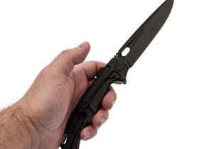 Складной нож НОКС Кугуар, сталь D2, рукоять титан/G10, красный