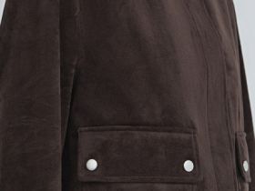 Куртка из искусственной замши, Коричневый
