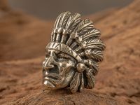 Бусина для темляка Индеец, мельхиор