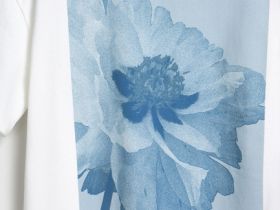 Футболка с цветочным принтом, Белый