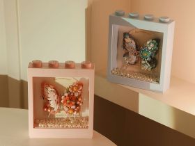 1960_MK Конструктор Розовая бабочка в рамке