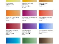 Набор акварель "Белые Ночи" 12 шт х 10 мл, 2 кисти, палитра, синее дерево