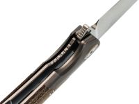 Складной нож Maxace Goliath Brown, сталь Bohler K110, рукоять микарта/темный больстер