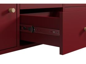 Стеллаж Кейн 2-149x75 Бургундский