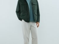 Куртка с накладными карманами, Зеленый