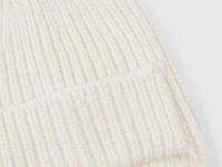 Вязаная шапка-ушанка для девочек, Белый