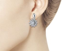 Серьги из белого золота э4712сг04202940