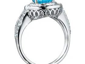 Кольцо из белого золота с топазом э4771кц06210422