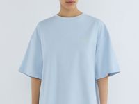 Футболка оверсайз с вышивкой, Голубой