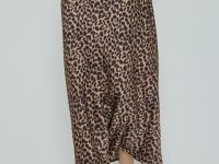 Сатиновая юбка макси, Бежевый