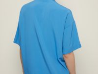 Блузка свободного кроя с коротким рукавом