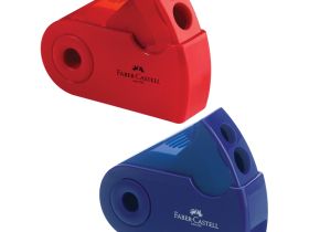 Точилка Faber-castell двойная Sleeve красный/синий