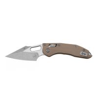 Складной нож Microtech Stitch 169RL-10APFLGTTA, сталь M390, рукоять G10, бежевый