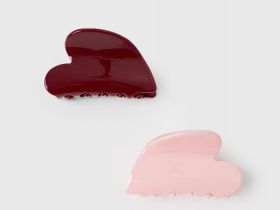 Заколка-краб в форме сердца для волос, 2 шт., Мультицвет